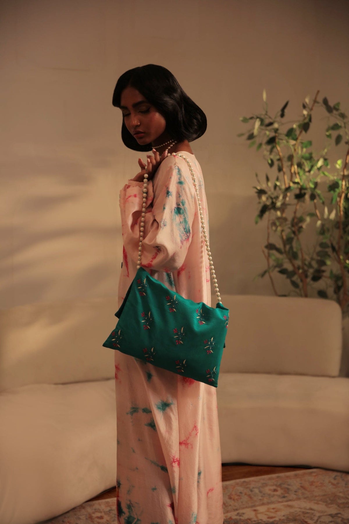 Silk pouch Tehxeeb London